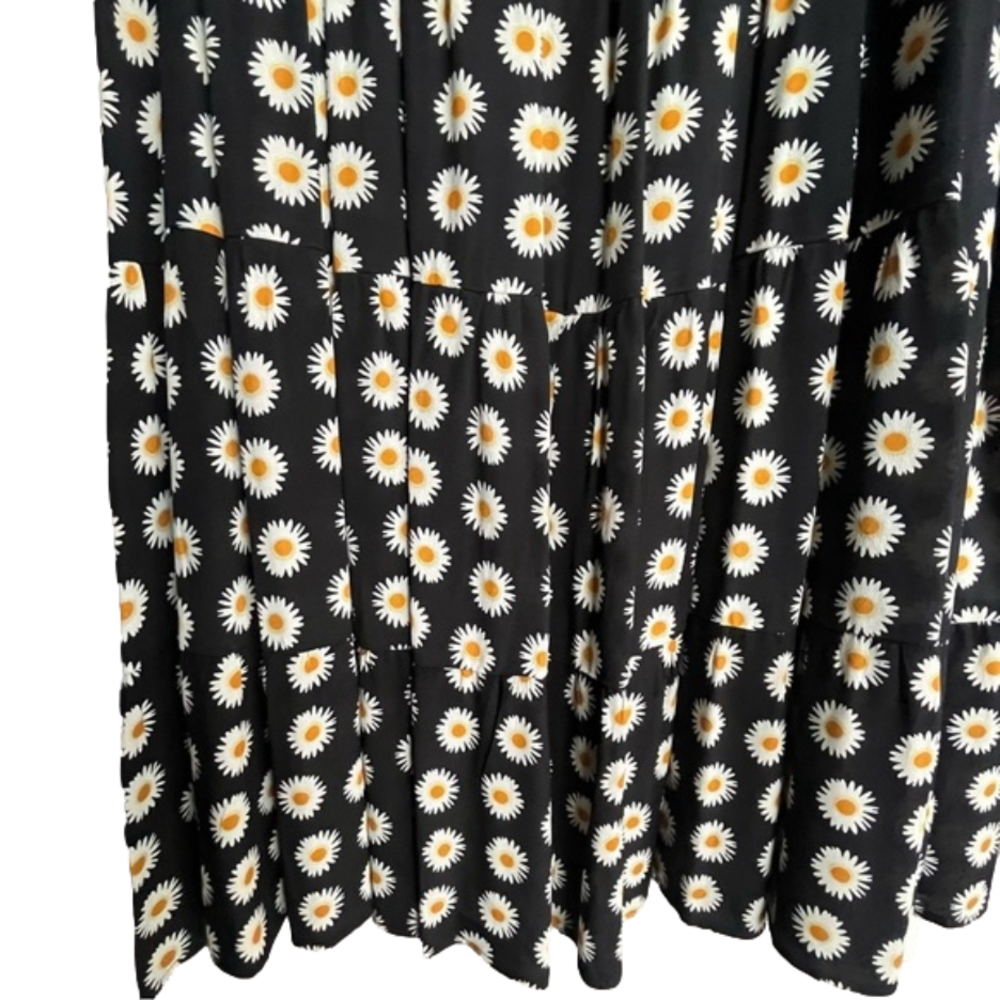 Zara Daisy Ruffled Tiered Long Sleeve Maxi Dress Womens size Small - Picture 6 of 8